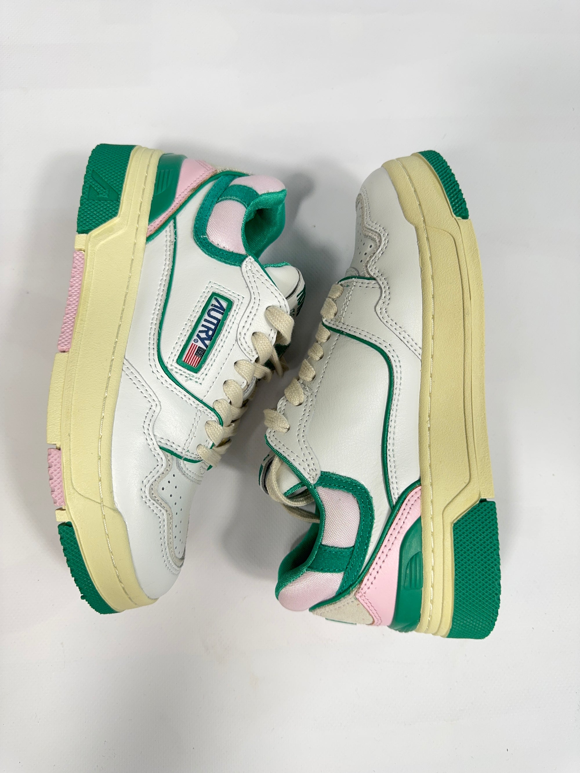 Sneakers Autry CLC colore bianco, rosa e verde