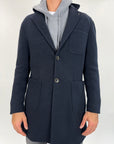 Cappotto OverD in maglia blu