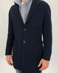 Cappotto OverD in maglia blu