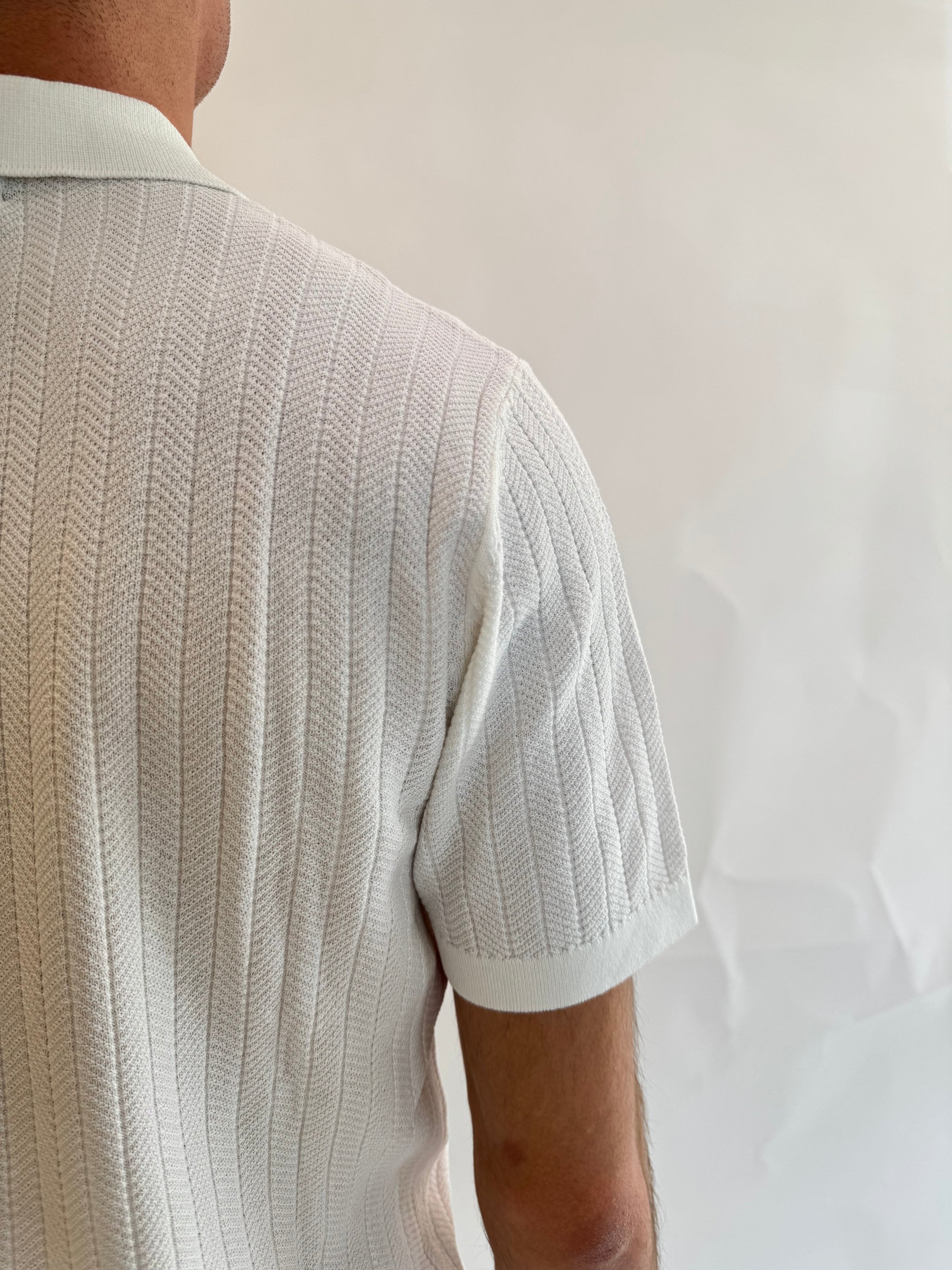 Polo Gianni Lupo in filo trama Blu o Bianco