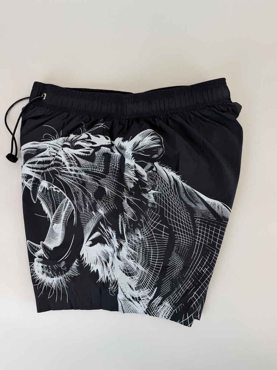 Boxer Mare Philipp Plein Sport Grigio Antracite Tigre