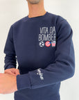 Felpa Superculture Vita Da Bomber blu