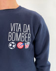 Felpa Superculture Vita Da Bomber blu