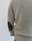 Pullover Gianni Lupo Zip Grigio Ghiaccio Toppe