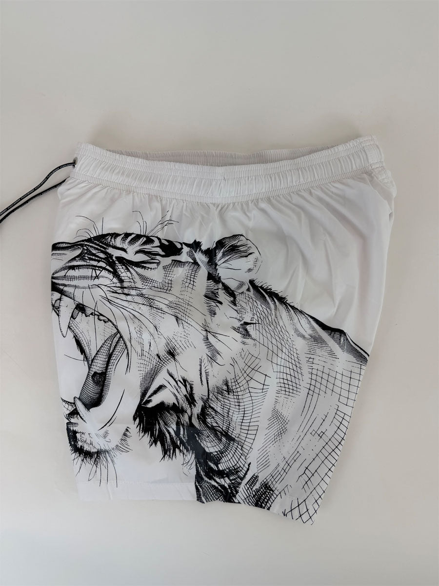 Boxer Mare Philipp Plein Sport Bianco Tigre