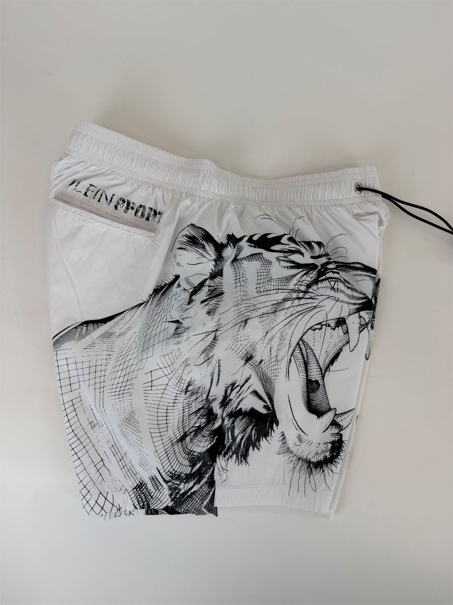 Boxer Mare Philipp Plein Sport Bianco Tigre