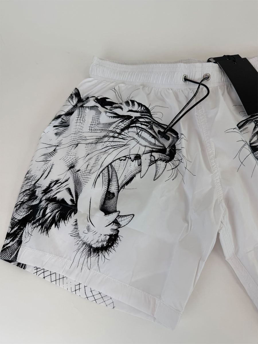 Boxer Mare Philipp Plein Sport Bianco Tigre