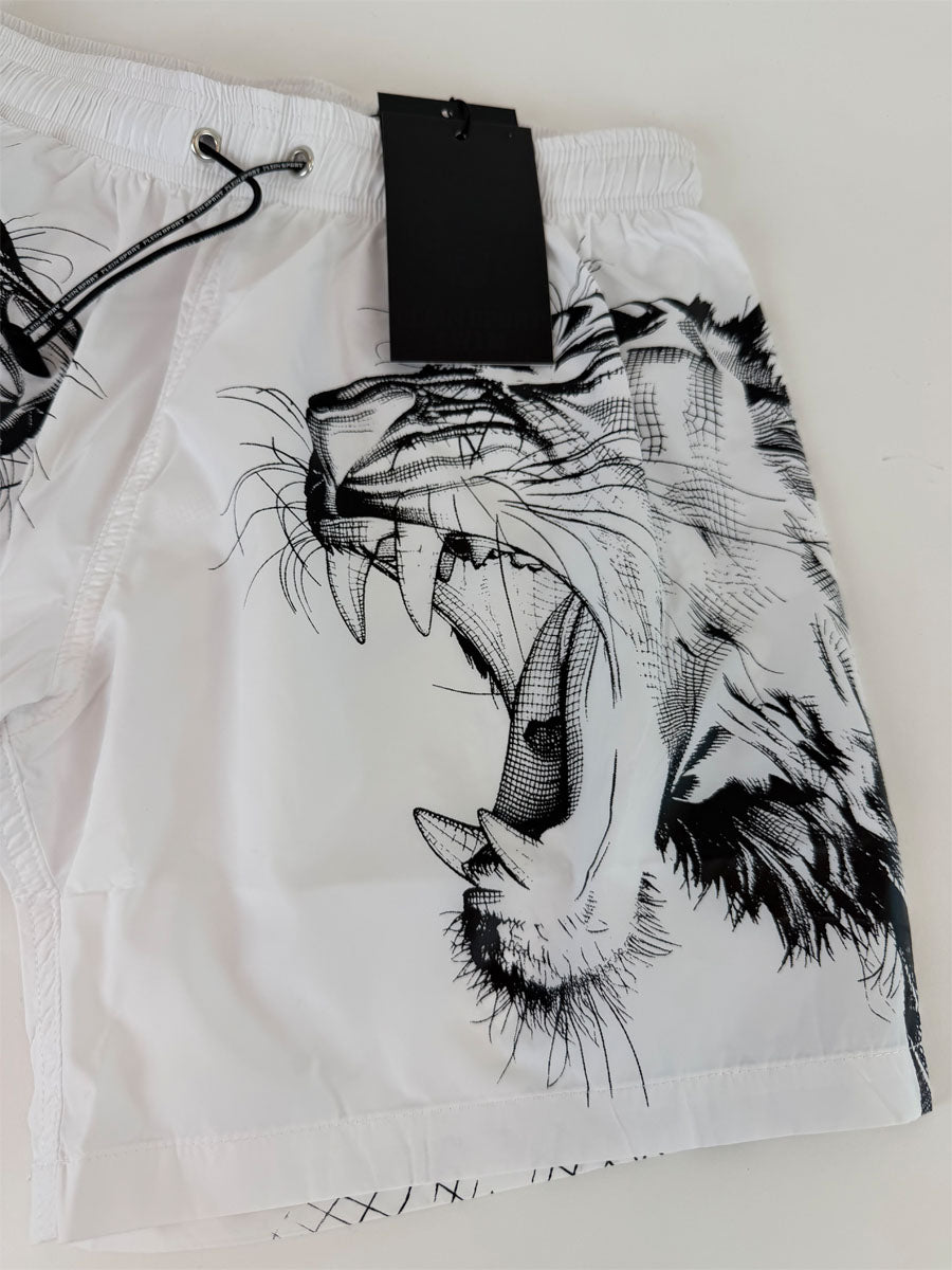 Boxer Mare Philipp Plein Sport Bianco Tigre
