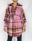 Cappotto Kostumn1 scozzese rosa