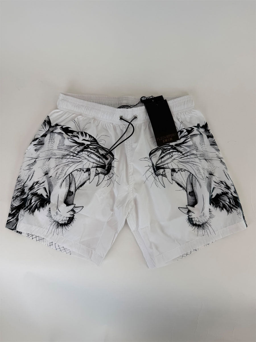 Boxer Mare Philipp Plein Sport Bianco Tigre