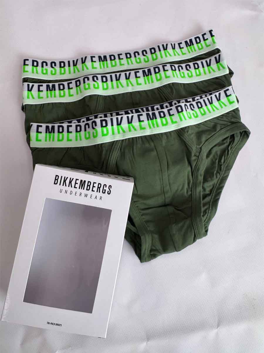 Tri-Pack SLIP Bikkembergs Verde Militare o Blu