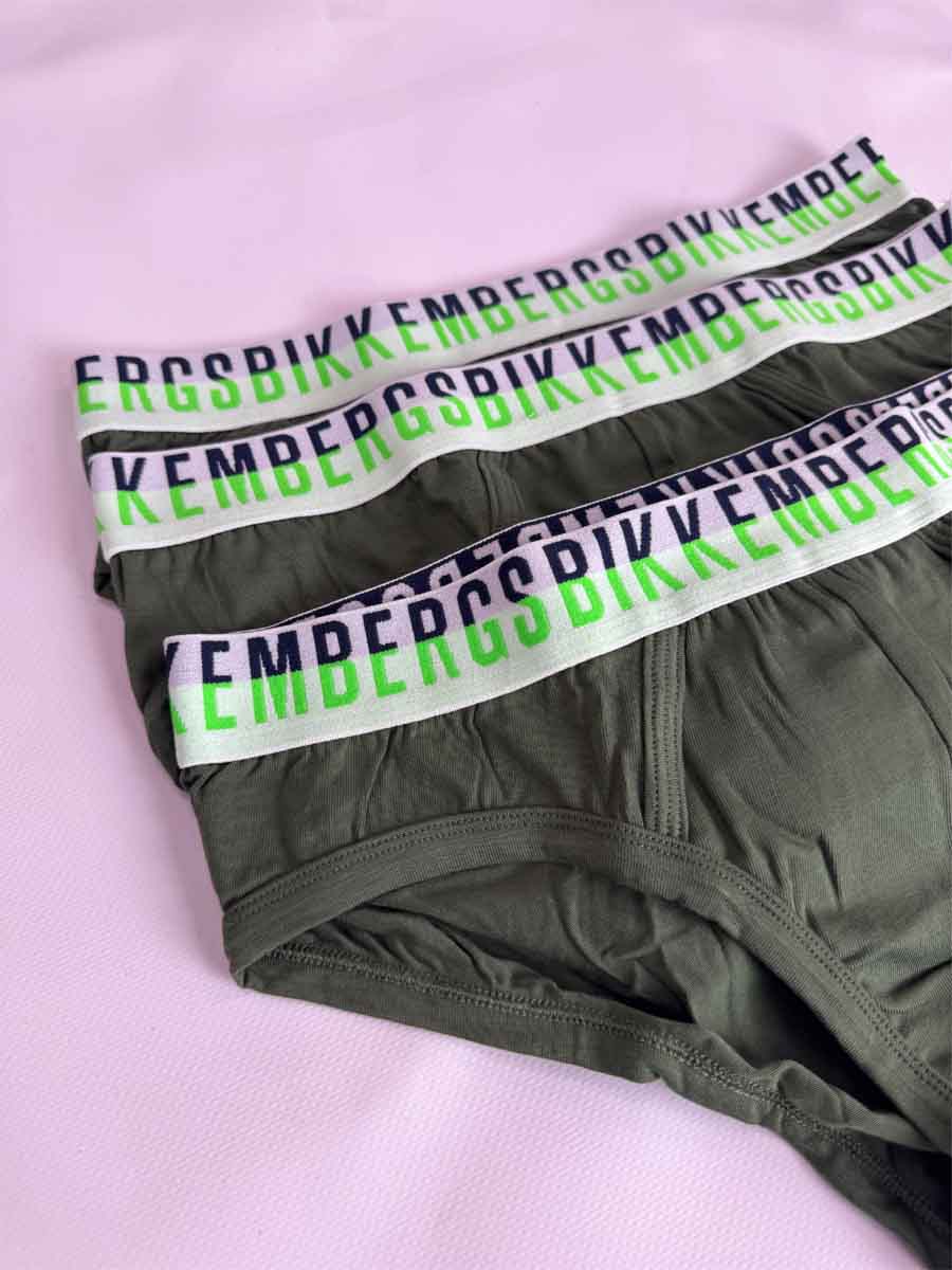 Tri-Pack SLIP Bikkembergs Verde Militare o Blu