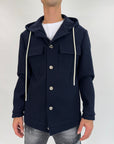 Cappotto OverD cappuccio blu o cammello