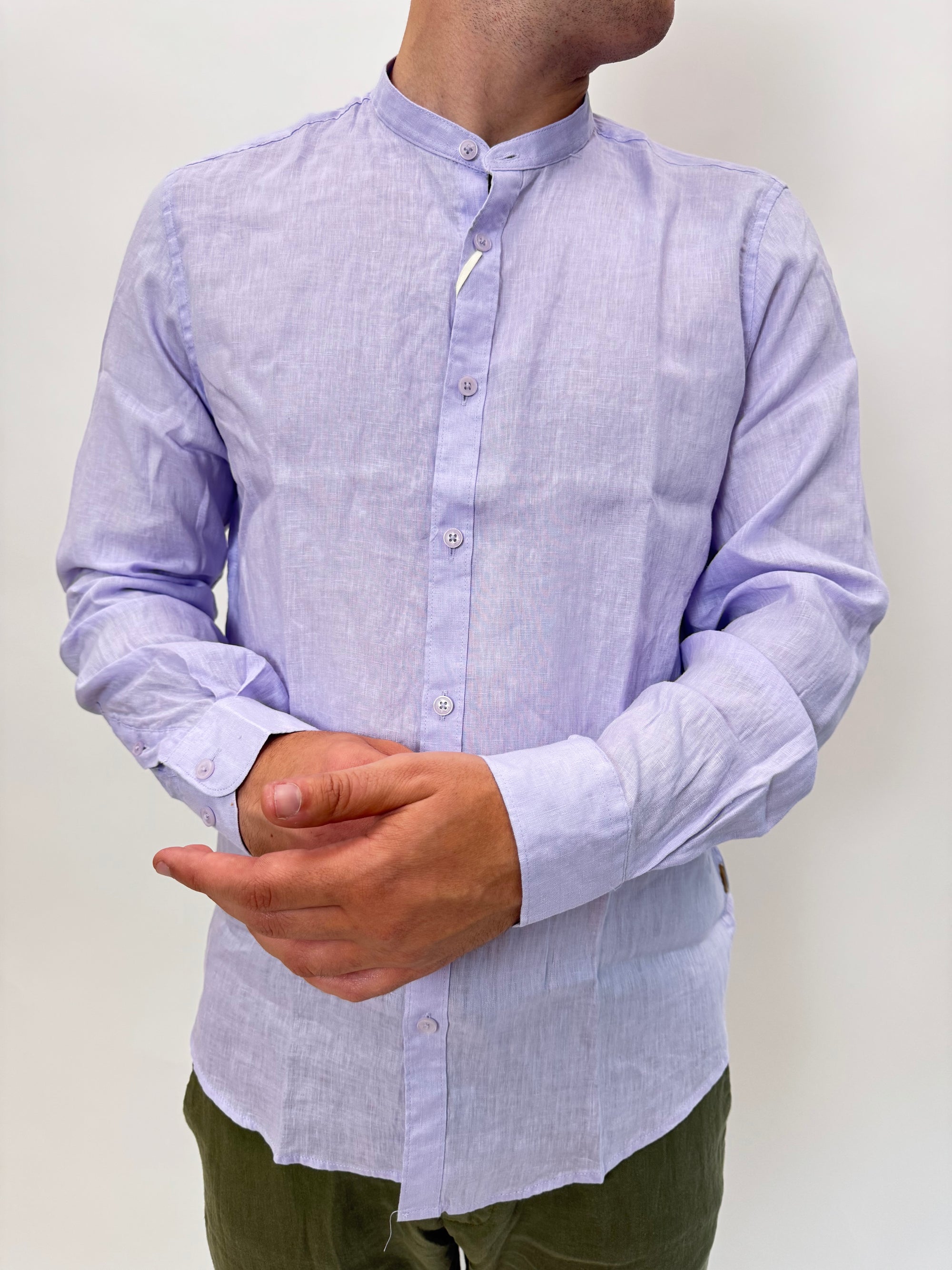 Camicia Coreana Gianni Lupo lino 7 colori