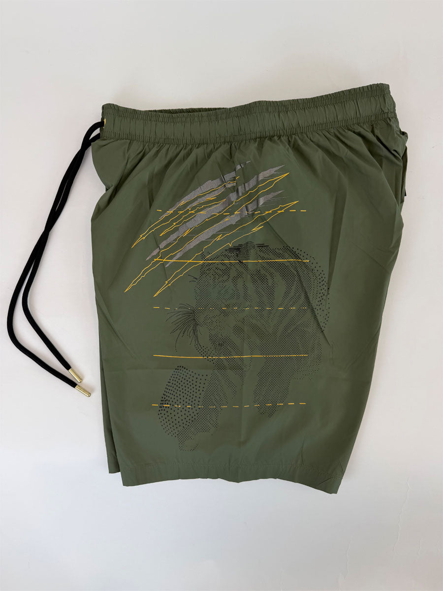 Boxer Mare Philipp Plein Sport Verde Militare tigre