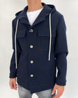 Cappotto OverD cappuccio blu o cammello