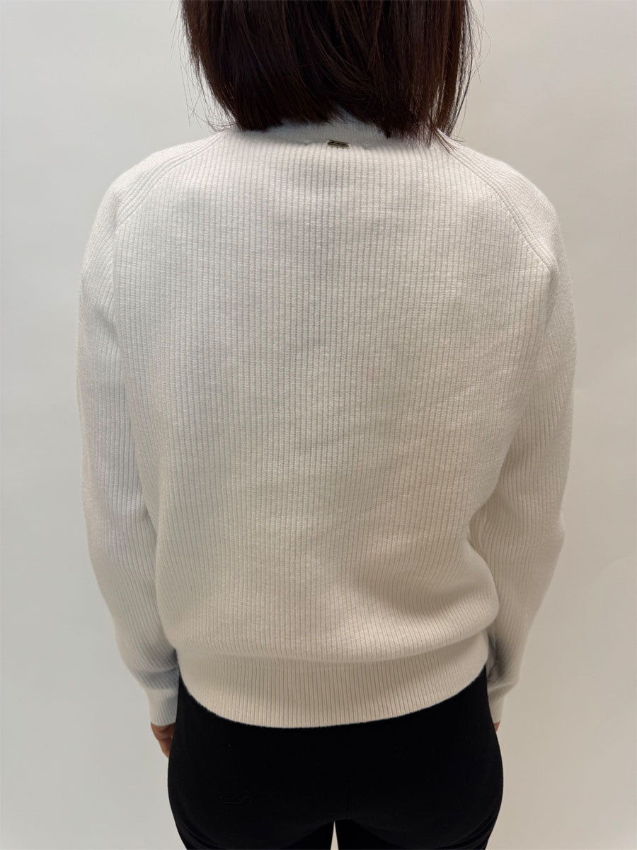 Pullover griffai lupetto bianco o nero con bottoni