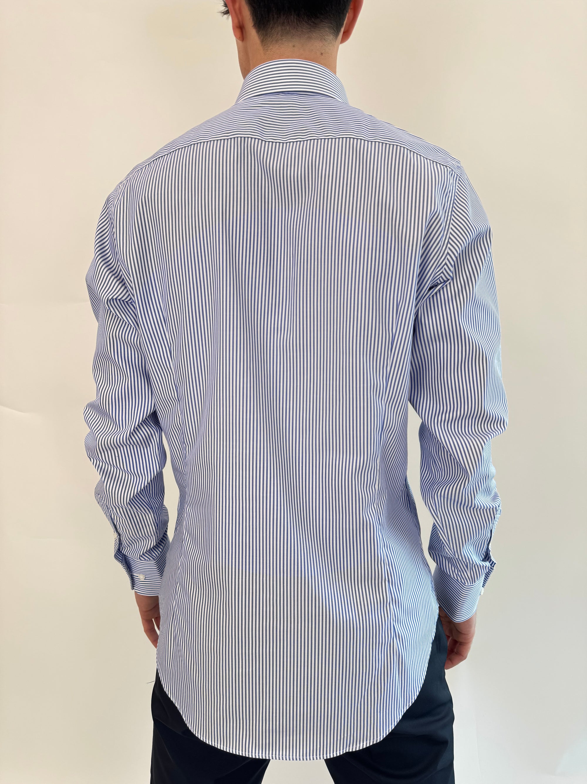 Camicia Zero Iron Plus Riga Blu