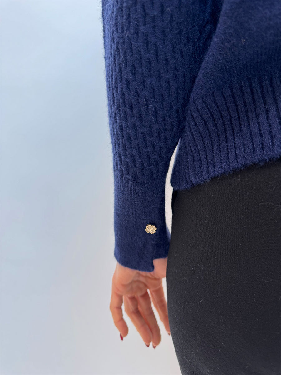 Pullover griffai blu o beige