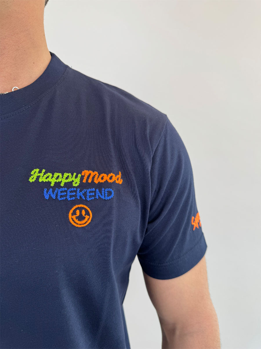 T-Shirt Superculture Happy Mood Weekend 3 Colori