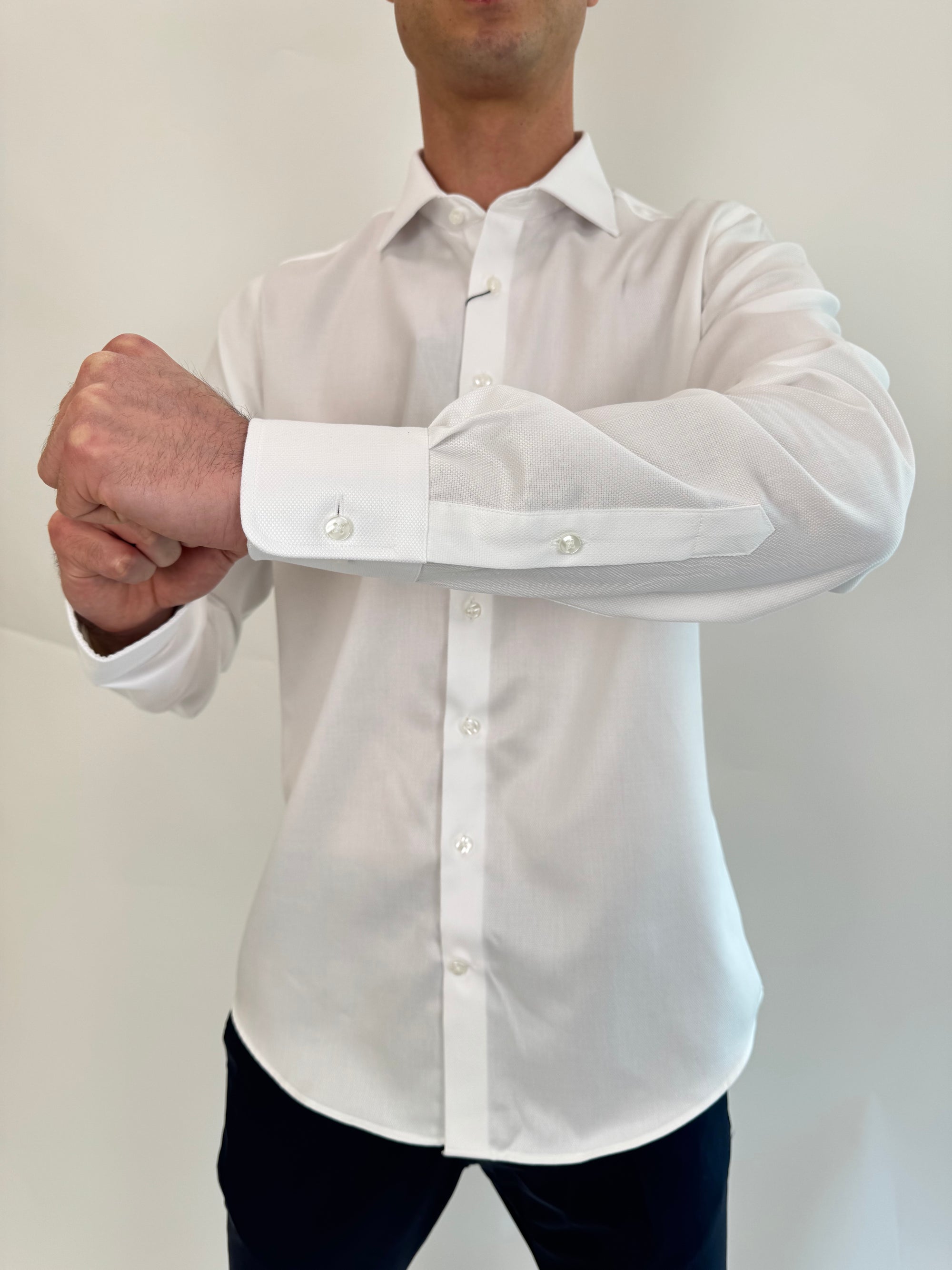 Camicia Zero Iron Plus Bianco Piquet