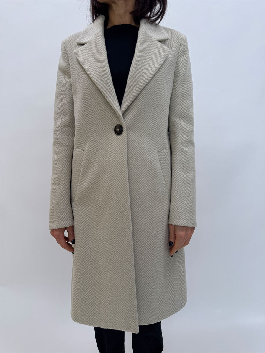 Cappotto Griffai spigato sabbia