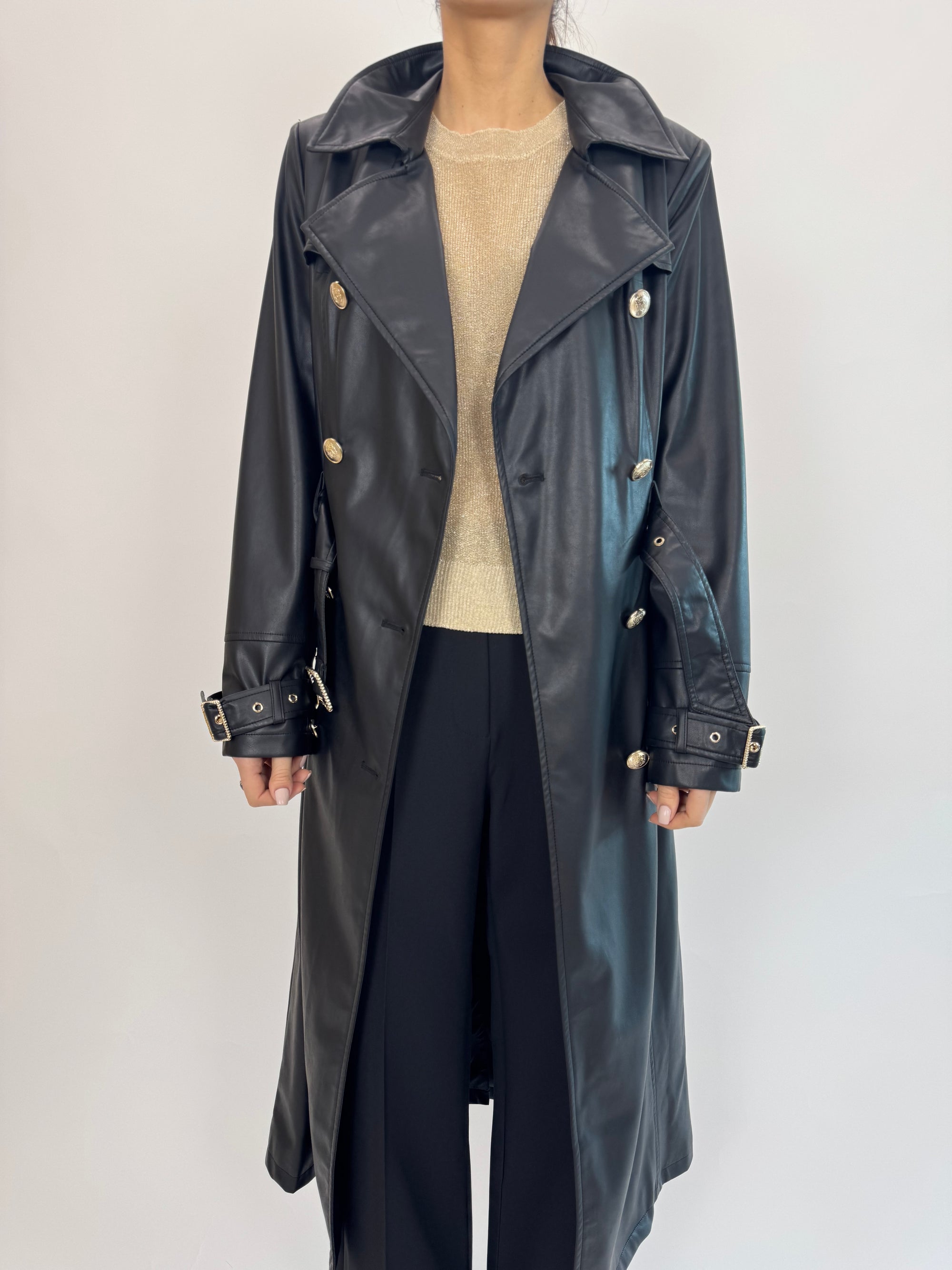 Giubbino Trench Marciano ecopelle