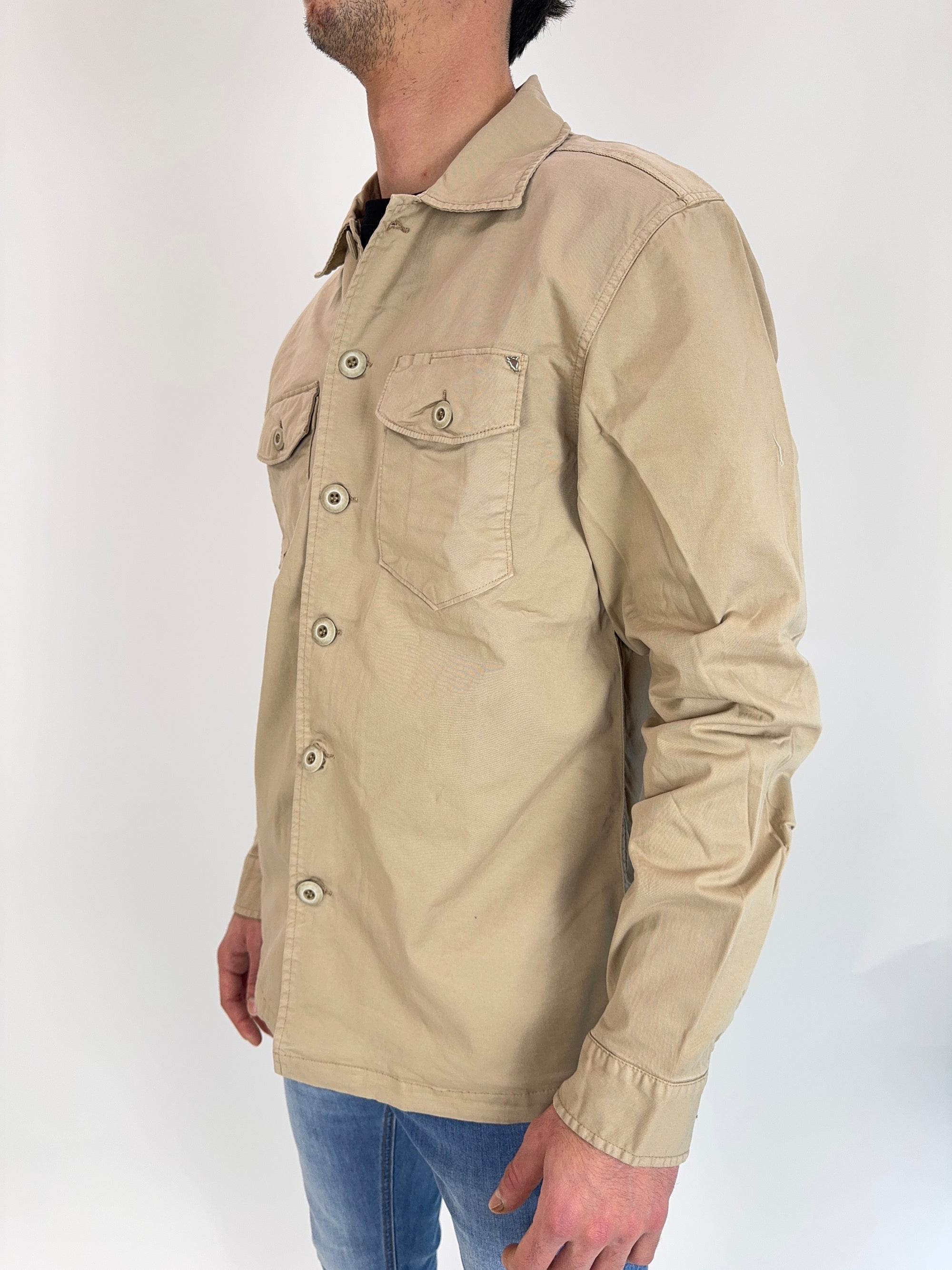 Overshirt Gianni Lupo Beige o Verde Militare